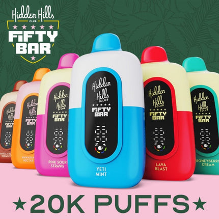 Hidden Hills X Fifty Bar 20k 5% Disposable - Virginia Vapes & Tobacco