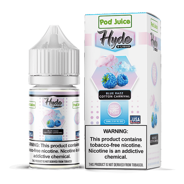 Pod Juice Hyde X Pod Juice Blue Razz Cotton Carnival Salt 30ml