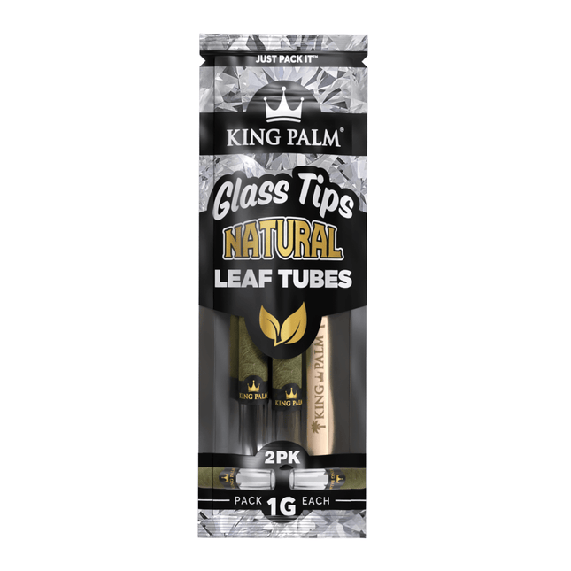 King Palm 2pk w/ Glass Tip natural
