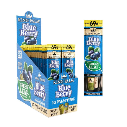 King Palm Single Flavored Palm Leaf Cones Blueberry - Virginia Vapes & Tobacco