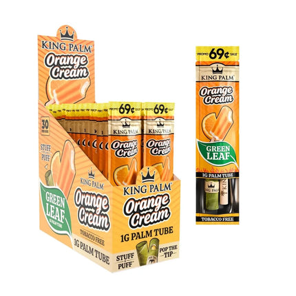 King Palm Single Flavored Palm Leaf Cones Orange Cream - Virginia Vapes & Tobacco