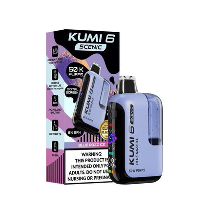 Kumi 6 Scenic SFN 5% Disposable Blue Razz Ice - Virginia Vapes & Tobacco