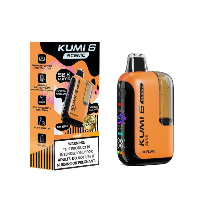 Kumi 6 Scenic SFN 5% Disposable Buns - Virginia Vapes & Tobacco