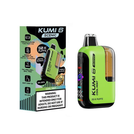 Kumi 6 Scenic SFN 5% Disposable Cool Mint - Virginia Vapes & Tobacco