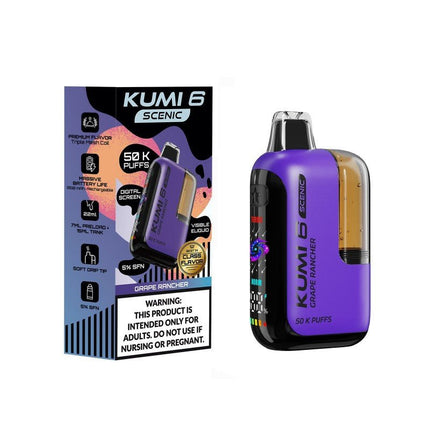 Kumi 6 Scenic SFN 5% Disposable Grape Rancher - Virginia Vapes & Tobacco
