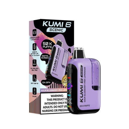 Kumi 6 Scenic SFN 5% Disposable Sour Blueberry Pink Lemonade - Virginia Vapes & Tobacco