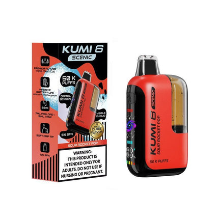Kumi 6 Scenic SFN 5% Disposable Sour Rocket Pop - Virginia Vapes & Tobacco