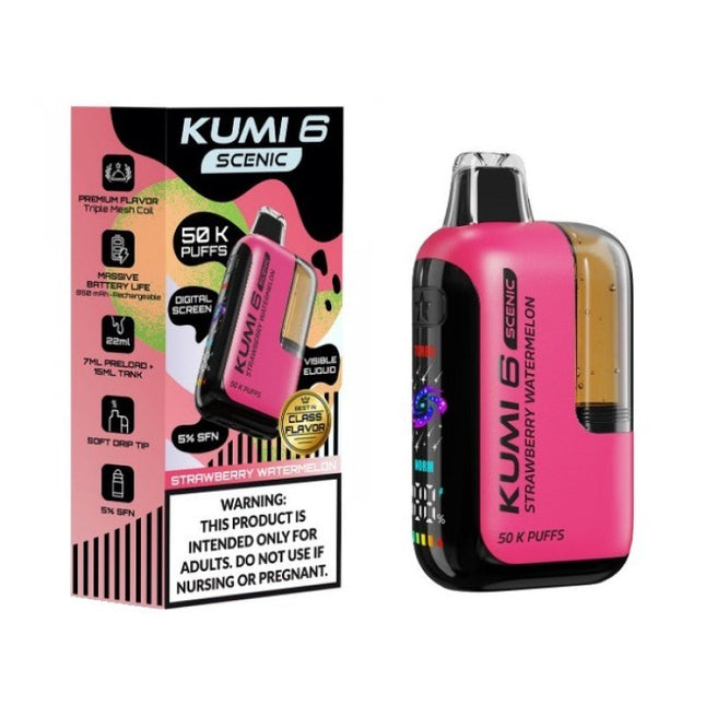 Kumi 6 Scenic SFN 5% Disposable Strawberry Watermelon - Virginia Vapes & Tobacco