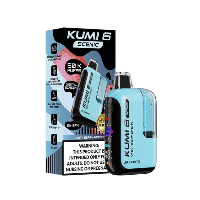 Kumi 6 Scenic SFN 5% Disposable Very Berry Nerds - Virginia Vapes & Tobacco