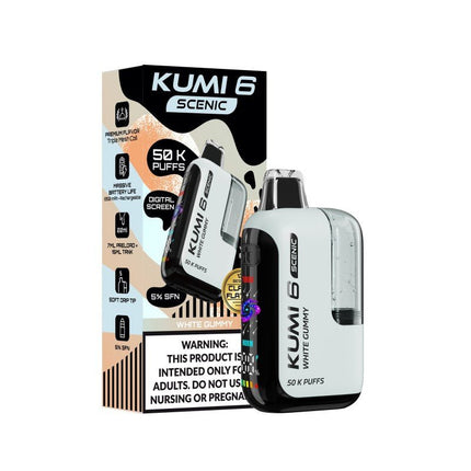 Kumi 6 Scenic SFN 5% Disposable White Gummy - Virginia Vapes & Tobacco