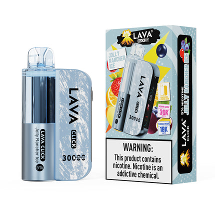 LAVA Click vape device and packaging on a white background