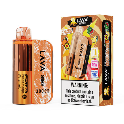 LAVA Click vape device and packaging on a white background