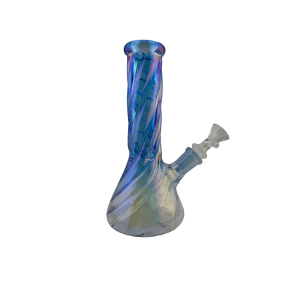 8" Electoplated Bicolor Beaker Water Pipe