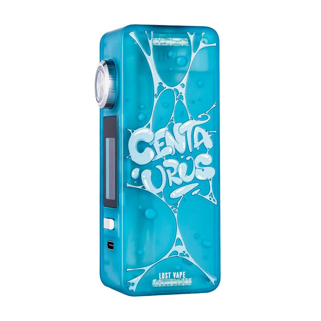 Blue Lost Vape device with 'Centaárus' branding on a white background