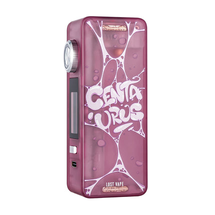 Pink electronic device with 'Centaçõ Urus' branding on a white background