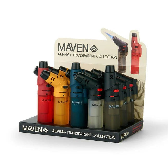 Maven Alpha+ Transparent Torch (assorted colors) - Virginia Vapes & Tobacco