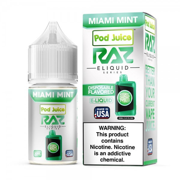 Pod Juice X Raz Miami Mint Salt 30ml