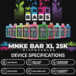 Load image into Gallery viewer, MNKE Bars XL 25k 5% Disposable - Virginia Vapes &amp; Tobacco
