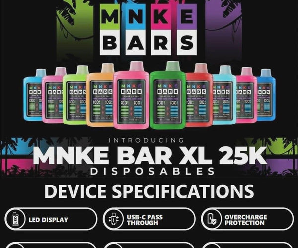MNKE Bars XL 25k 5% Disposable - Virginia Vapes & Tobacco