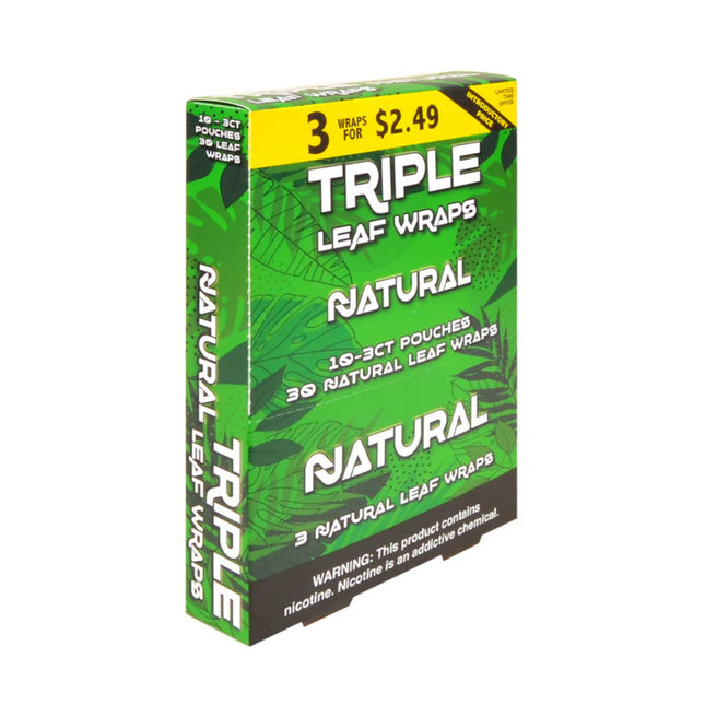 Triple Leaf Tobacco Wraps Natural
