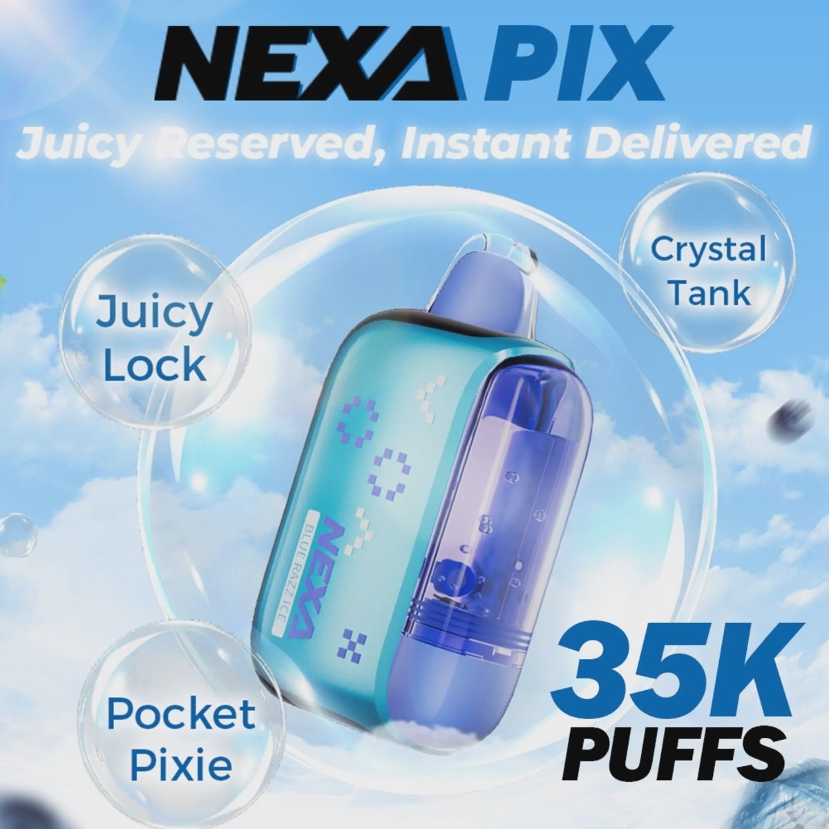 NEXA PIX 35K Disposable Vape 35,000 Puffs, Juicy Lock System NEXA PIX 35K Disposable Vape 35,000 Puffs, Juicy Lock System