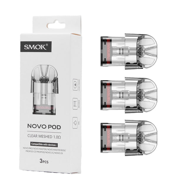 Smok NOVO Pods 3pk Clear Meshed 1.0