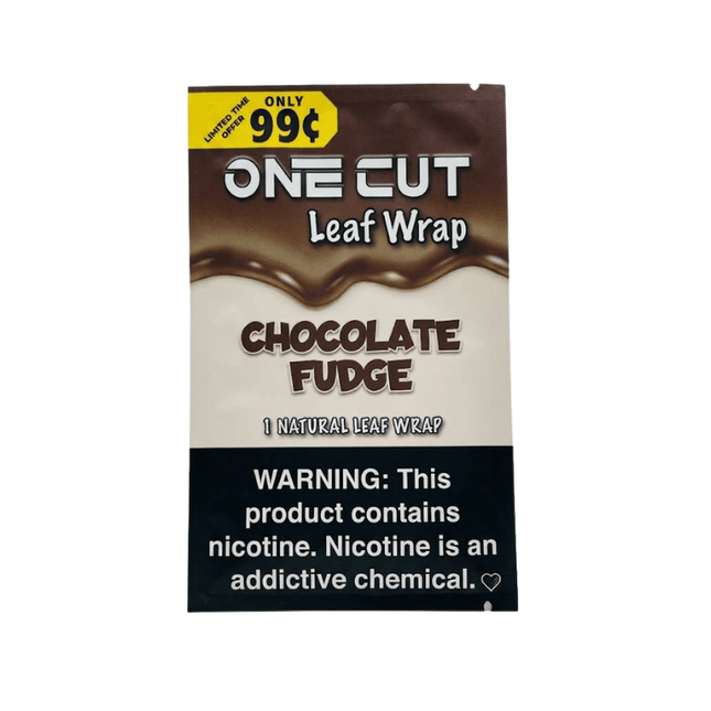 One Cut Single Leaf Flat Wraps Chocolate Fudge - Virginia Vapes & Tobacco