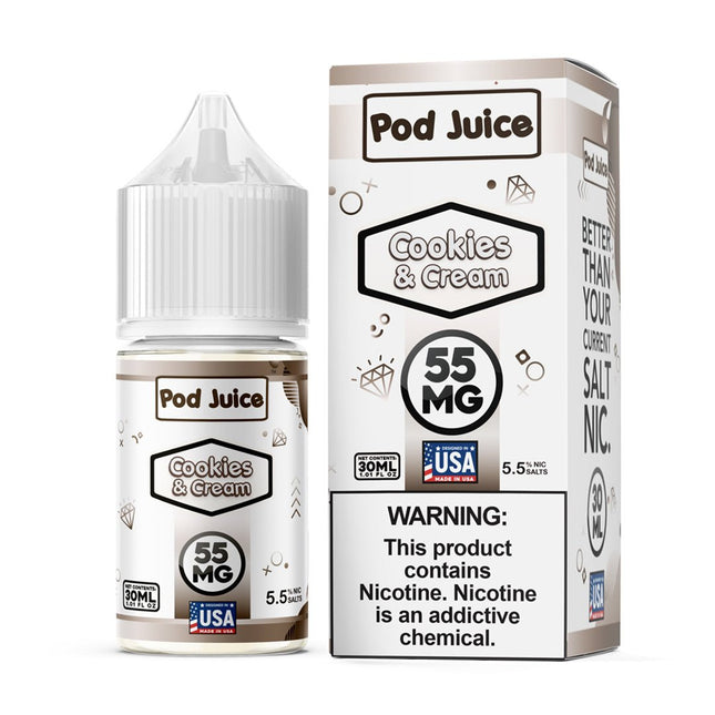Pod Juice Cookies & Cream Salt 30ml - Virginia Vapes & Tobacco