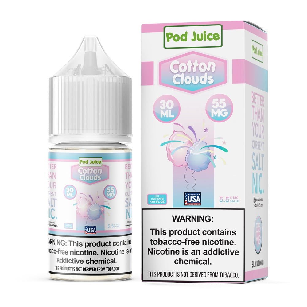 Pod Juice Cotton Clouds Salt 30ml - Virginia Vapes & Tobacco