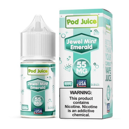 Pod Juice Jewel Mint Emerald Salts 30ml - Virginia Vapes & Tobacco