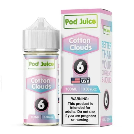Pod Juice Nixodine 100ml Cotton Clouds - Virginia Vapes & Tobacco