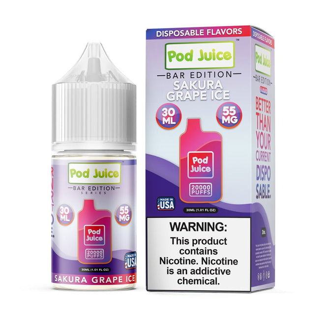 Pod Juice Sakura Grape Ice - Virginia Vapes & Tobacco
