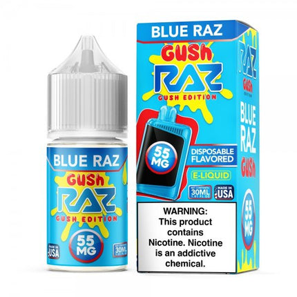 Pod Juice X RAZ Blue RAZ Gush Salts 30ml - Virginia Vapes & Tobacco