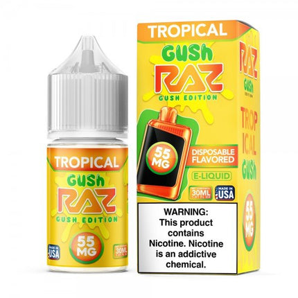 Pod Juice X RAZ Tropical Gush Salts 30ml - Virginia Vapes & Tobacco