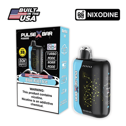 Pulse X Bar Nixodine Disposable Blue Razz Ice - Virginia Vapes & Tobacco