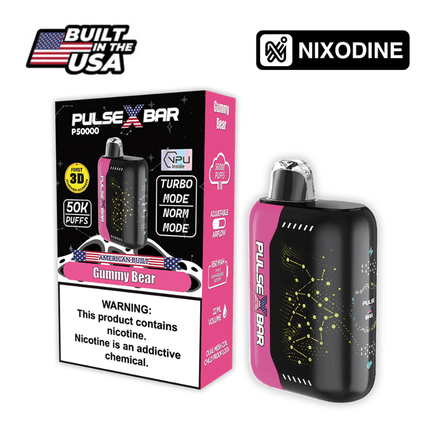 Pulse X Bar Nixodine Disposable Gummy Bear - Virginia Vapes & Tobacco