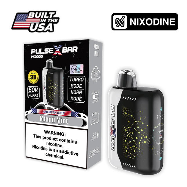 Pulse X Bar Nixodine Disposable Miami MInt - Virginia Vapes & Tobacco