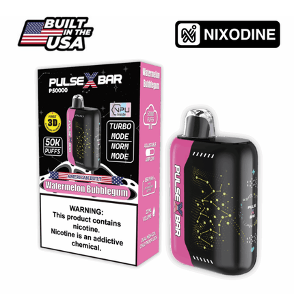 Pulse X Bar Nixodine Disposable Watermelon Bubblegum - Virginia Vapes & Tobacco