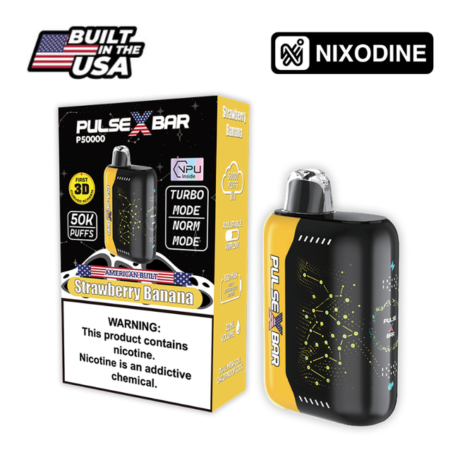 Pulse X Bar Nixodine Disposable Strawberry Banana