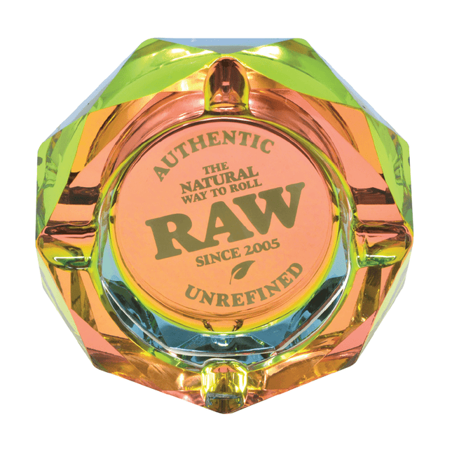 Raw Glass Ashtray rainbow