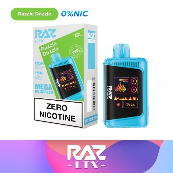 RAZ LTX 0% Nicotine 25,000 Puff Disposable Vape with No Nicotine RAZ LTX 0% Nicotine 25,000 Puff Disposable Vape with No Nicotine