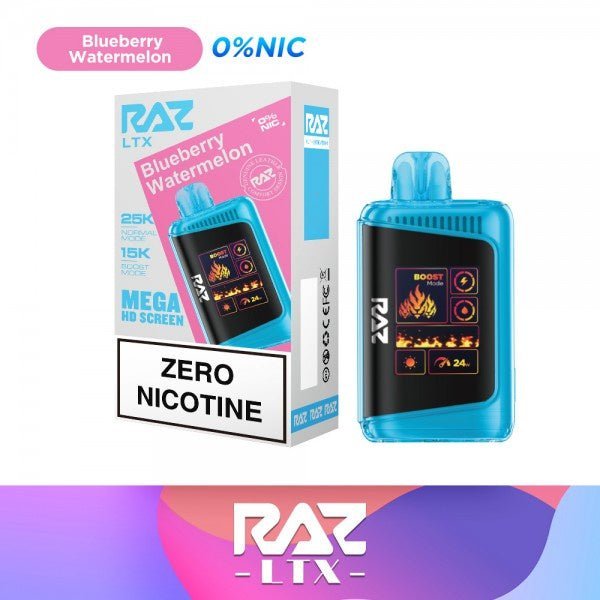 RAZ LTX 0% Nicotine 25,000 Puff Disposable Vape with No Nicotine RAZ LTX 0% Nicotine 25,000 Puff Disposable Vape with No Nicotine