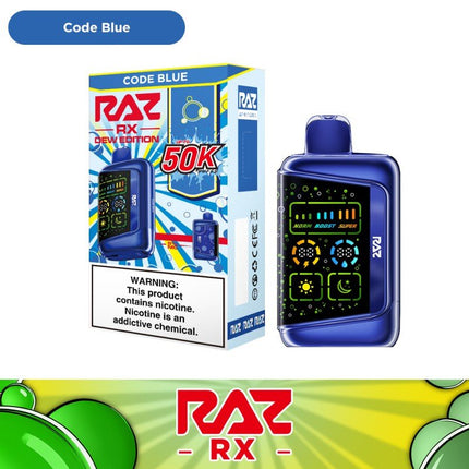 RAZ RX 50k Dew Edition Code Blue - Virginia Vapes & Tobacco