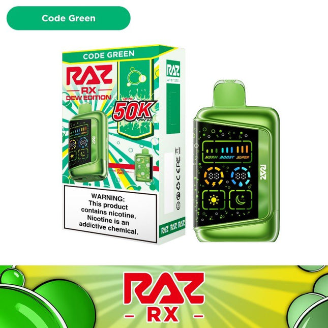 RAZ RX 50k Dew Edition Code Green - Virginia Vapes & Tobacco
