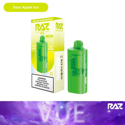 RAZ VUE Disposable Sour Apple Ice (POD ONLY) - Virginia Vapes & Tobacco