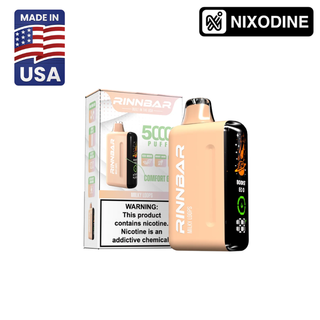 Rinnbar 50k Nixodine Disposable Milky Loops