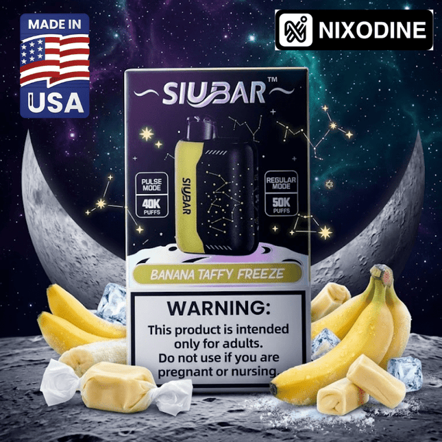 SiuBar Pulse X 50k Nixodine Disposable Banana Taffy Freeze - Virginia Vapes & Tobacco