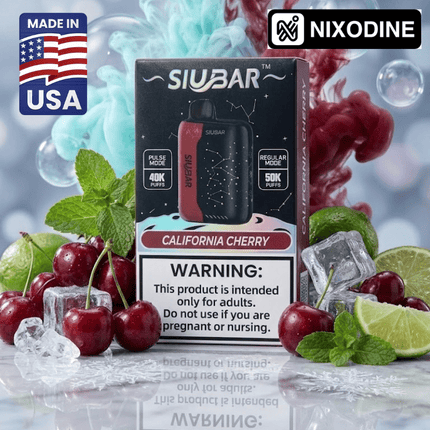 SiuBar Pulse X 50k Nixodine Disposable California Cherry - Virginia Vapes & Tobacco