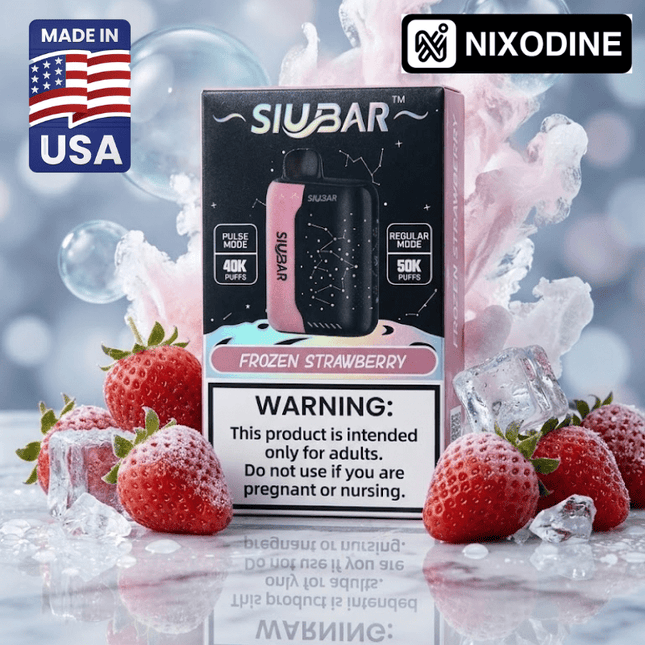 SiuBar Pulse X 50k Nixodine Disposable Frozen Strawberry - Virginia Vapes & Tobacco