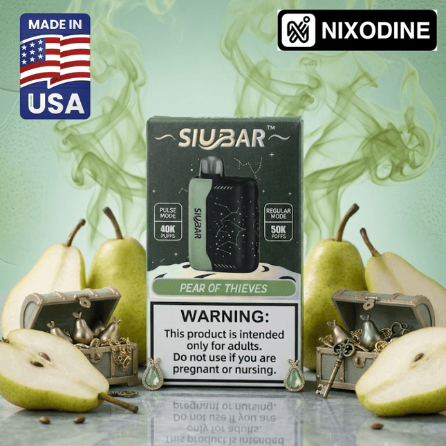 SiuBar Pulse X 50k Nixodine Disposable Pear of Thieves - Virginia Vapes & Tobacco